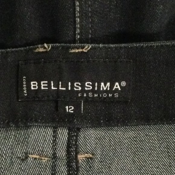 👛 (ANY 2/$20) BELLISSIMA Pencil Blue Denim Jean Skirt, 12 - Picture 7 of 9